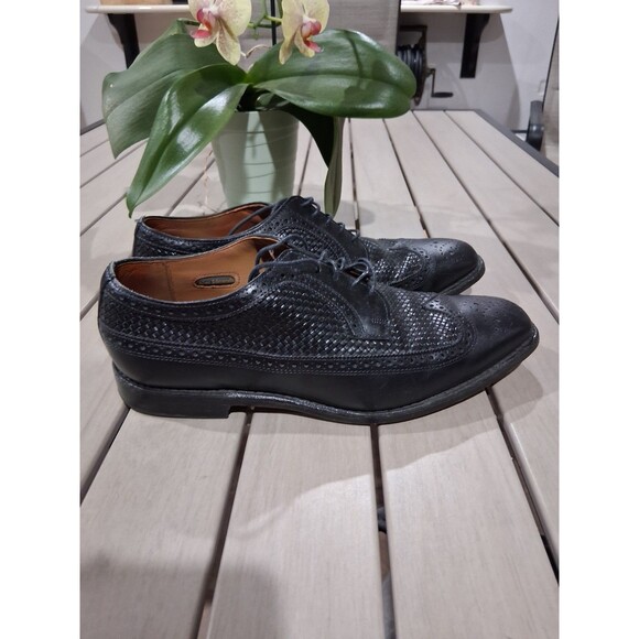 Allen Edmonds Leiden Men’s Black Leather Derby Shoes Sz 10 Made In USA Boxed main image 7